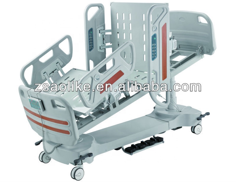 CE ISO13485 Quality Multifunctional Electric ICU Bed 1 YEAR Free Spare Parts (ALK06-B10P) Metal 5-function Anti-rust 5 Motors