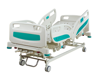Paramount Comfortable Hospital Bed with PE Headboard and PE Siderail ALK-AA301FZE Metal Hospital Room 3 Cranks Manual I.V. Pole