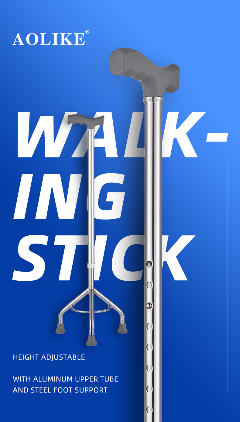 aluminum walking aids for disabled or elderly with three legs ALK526