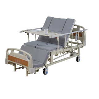 Electric commode care bed