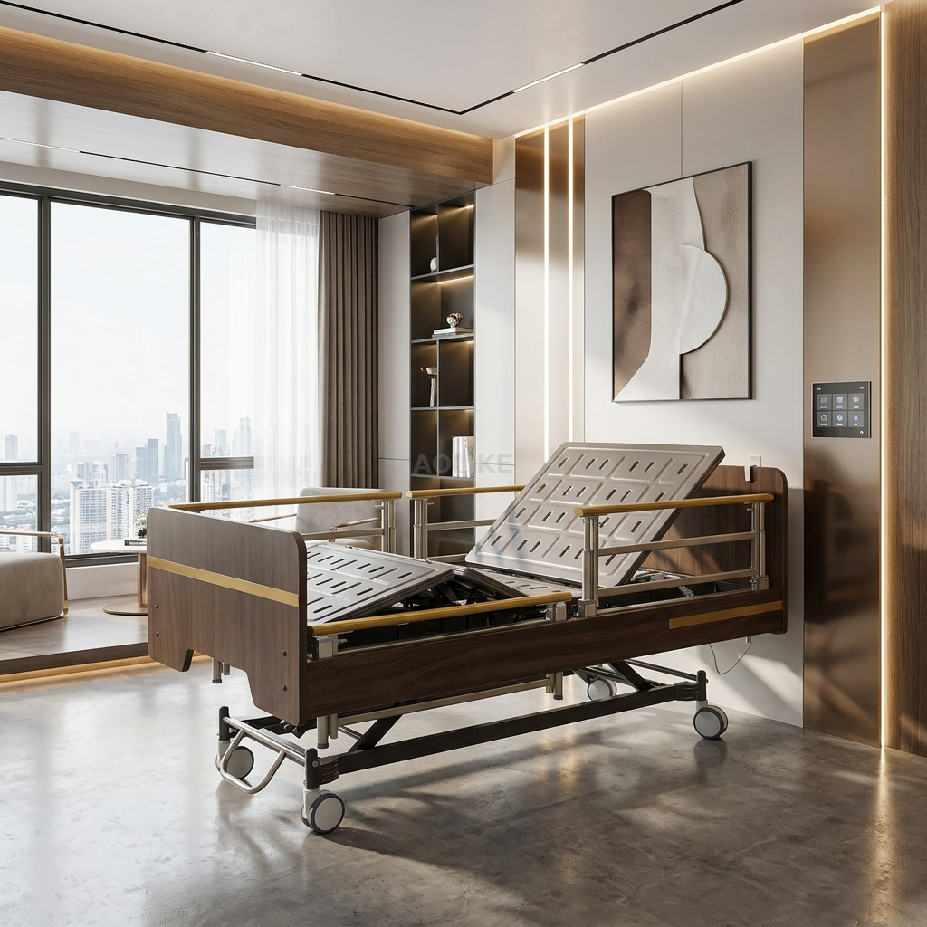 ALK-BM502HZZ electric home care bed in an elderly care room