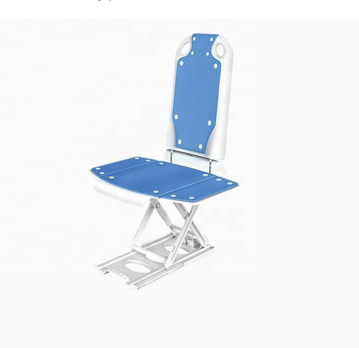 IP66 Comfortable Electric Adjustable Shower Chair Class I Customized with Backrest Free Spare Parts Rehab Center Hospital Home
