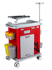 Color Moveable Hospital Emergency Trolley Hospital Furniture 4 Silent Medical Castors for Hospital ABS Plastic 5 Drawers ISO
