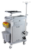 ABS Hospital Emergency Cart Emergency Trolley for Hospital Hospital Furniture 4 Silent Medical Castors 5 Drawers Easy Clean ISO