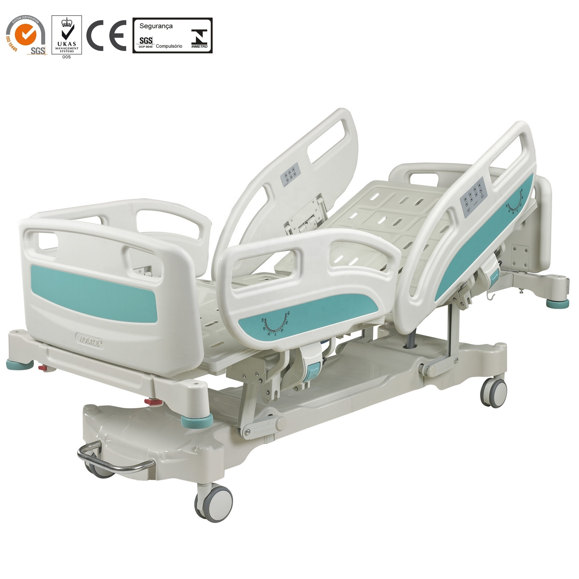 ALK-BA501EZE Electric ICU Bed 7 Days Delivery AOLIKE Medical Five Function Electric Intensive Care hospital bed
