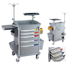 ABS Hospital Emergency Cart Emergency Trolley for Hospital Hospital Furniture 4 Silent Medical Castors 5 Drawers Easy Clean ISO