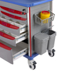 ABS Hospital Emergency Crash Cart Red OEM Lock Packing Furniture Wheels Plastic Color Trolley Brake Material Raw Origin Type ISO