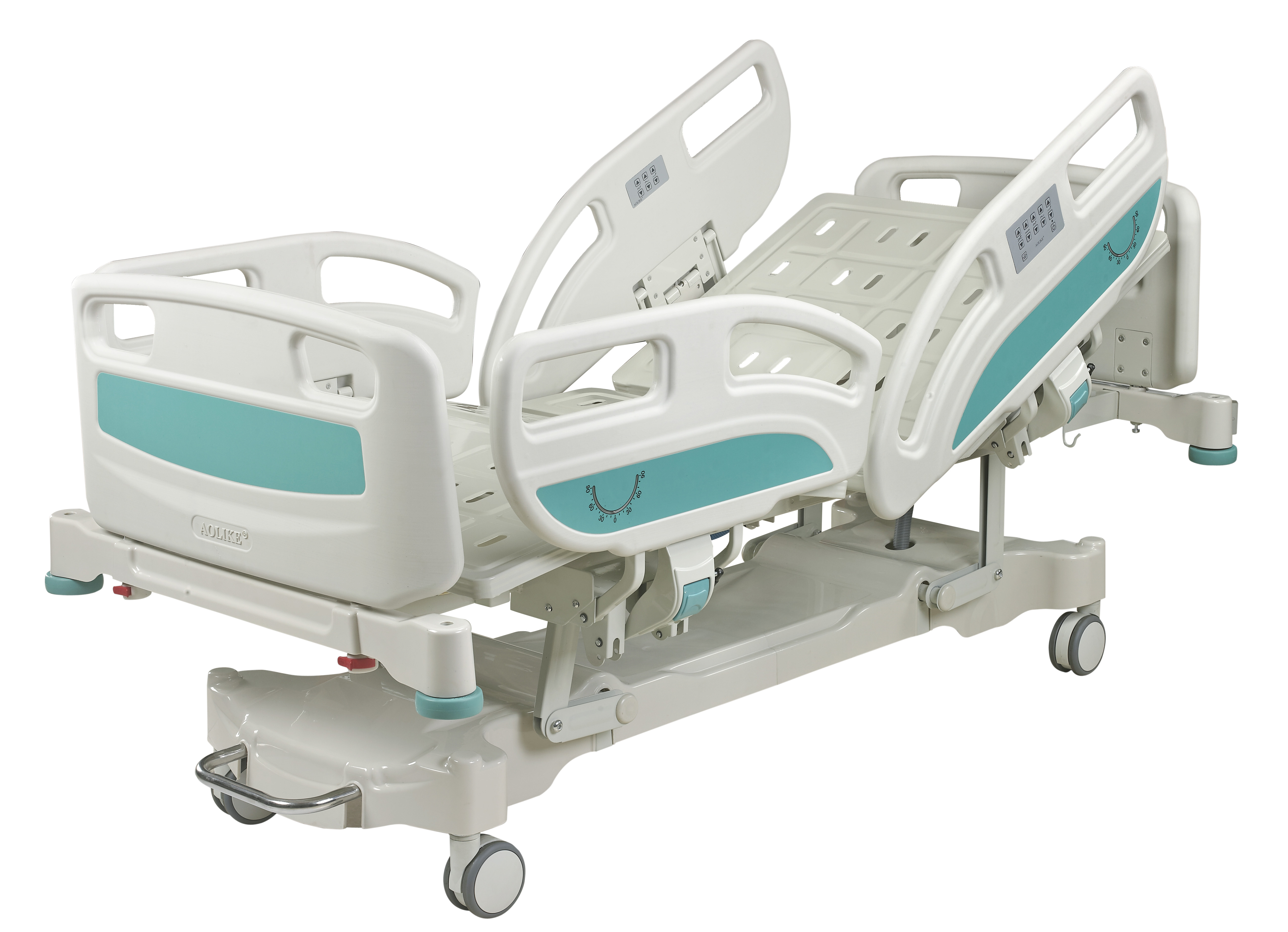 Electric hospital bed with adjustable functions