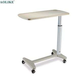 ALK06-AT3 ABS top Adjustable Movable Bedside table Over bed table for Hospital