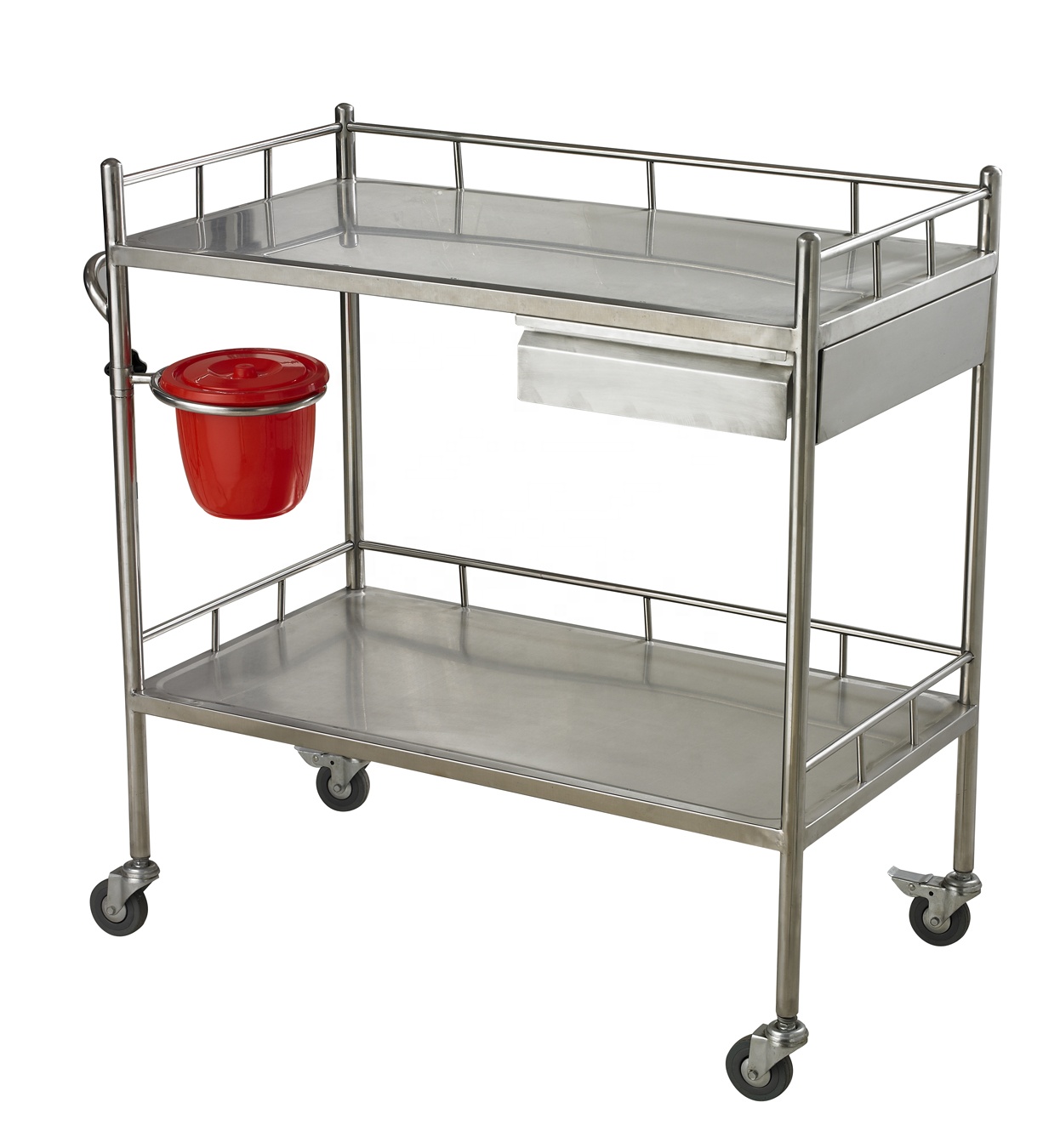 Therapeutic Cart Factory Price Stainless Steel Hospital Clinic 20-30days 4 Castors 1pc/ctn 10 PCS CE ISO Treatment Cart