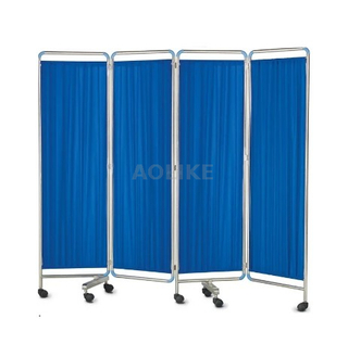 Stainless steel Four Section Medical Screen