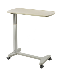ALK06-AT3 gas spring height adjustable hospital bedside table with castors
