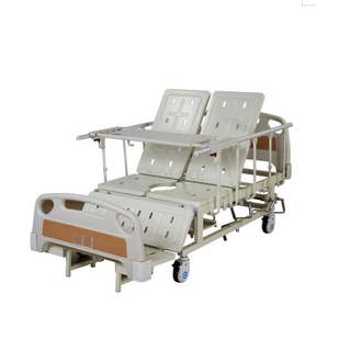 Manual commode care bed