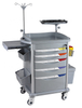ABS Hospital Emergency Cart Emergency Trolley for Hospital Hospital Furniture 4 Silent Medical Castors 5 Drawers Easy Clean ISO