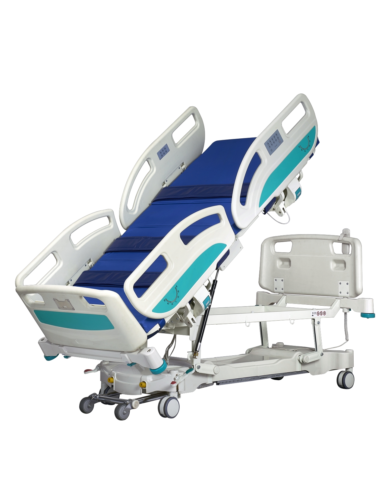 Early mobilization ICU bed in progressive 80 degree standing position